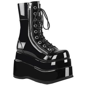 BEAR 265 Toxic Lust Patent Black Platform Boots